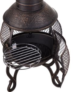 Palenisko ogrodowe Beliani Palenisko ogrodowe stalowe mosiężne TACORA 4