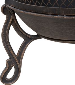 Palenisko ogrodowe Beliani Palenisko ogrodowe stalowe mosiężne TACORA 7