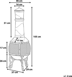 Palenisko ogrodowe Beliani Palenisko ogrodowe stalowe mosiężne TACORA 9
