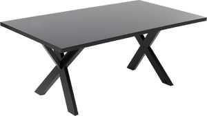 Beliani Stół do jadalni 180 x 100 cm czarny LISALA 1