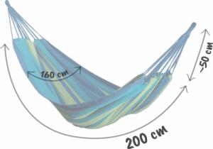 Sofotel Hamak ogrodowy Malaga Double niebiesko-zielony 7