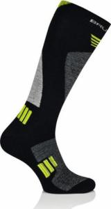 Brubeck BSK001/M Skarpety męskie Ski Force czarny/zielony L/42-44 3