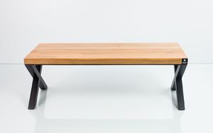 Emra Wood Design Ławka metalowa na buty lite siedzisko 3