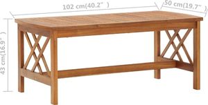 vidaXL 4-cz. zestaw wypoczynkowy do ogrodu, poduszki, drewno akacjowe 10