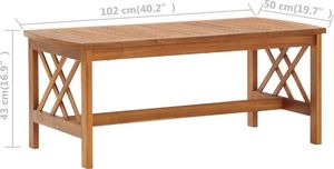 vidaXL 5-częściowy zestaw wypoczynkowy do ogrodu, lite drewno akacjowe 8