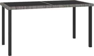 vidaXL 7-częściowy zestaw mebli ogrodowych, polirattan, szary 2