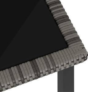 vidaXL 7-częściowy zestaw mebli ogrodowych, polirattan, szary 5