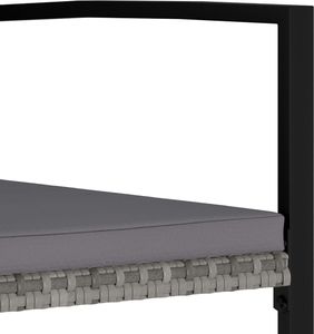 vidaXL 7-częściowy zestaw mebli ogrodowych, polirattan, szary 10