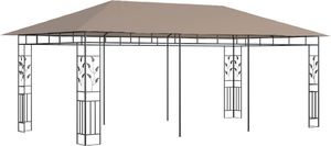 vidaXL Altana ogrodowa z moskitierą, 6x3x2,73 m, kolor taupe, 180 g/m 2