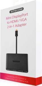 Adapter AV Sitecom DisplayPort - HDMI - D-Sub (VGA) czarny (001575240000) 4