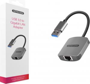 Karta sieciowa Sitecom CN-341 USB 3.0 - RJ-45 1 Gb/s szary (001909750000) 3