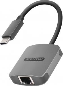 Karta sieciowa Sitecom CN-376 USB-C - RJ-45 1 Gb/s szary (001901160000) 1
