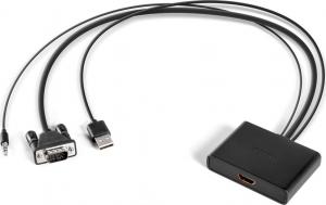 Adapter AV Sitecom D-Sub (VGA) - HDMI + USB-A + Jack 3.5mm czarny (001575390000) 1