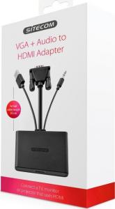 Adapter AV Sitecom D-Sub (VGA) - HDMI + USB-A + Jack 3.5mm czarny (001575390000) 2