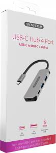 HUB USB Sitecom CN-384 2x USB-C  + 2x USB-A 3.1 Gen1 (001909790000) 2