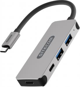 HUB USB Sitecom CN-384 2x USB-C  + 2x USB-A 3.1 Gen1 (001909790000) 1