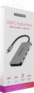 HUB USB Sitecom CN-386 1x USB-C PD 3x USB-C  + 3.1 Gen1 (001909770000) 3