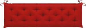vidaXL Poduszka na ławkę ogrodową, czerwona, 180x50x7 cm, tkanina 1