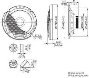 Głośnik samochodowy Kenwood KFC-E170P 2