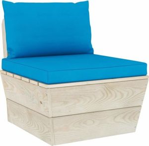 vidaXL Poduszki na sofę z palet, 2 szt., jasnoniebieskie, tkanina 1
