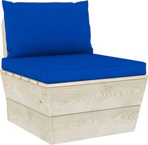 vidaXL Poduszki na sofę z palet, 2 szt., niebieskie, tkanina 1