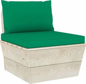 vidaXL Poduszki na sofę z palet, 2 szt., zielone, tkanina 1