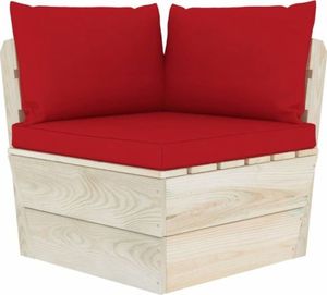 vidaXL Poduszki na sofę z palet, 3 szt., czerwone, tkanina 1