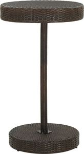 vidaXL Stolik ogrodowy, brązowy, 60,5 x 106 cm, polirattan (45855) 1