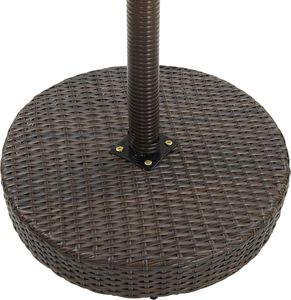 vidaXL Stolik ogrodowy, brązowy, 75,5 x 106 cm, polirattan 3