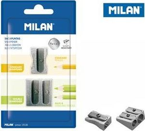 Milan Temperówki aluminiowe Milan pojedyncza i podwójna 2 szt. na blistrze 1