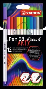 Stabilo Flamastry Pen 68 brush Arty 12 kolorów 1