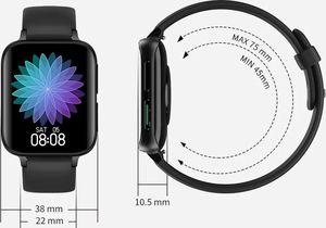 Smartwatch DT No.1 DT93 Czarny 6