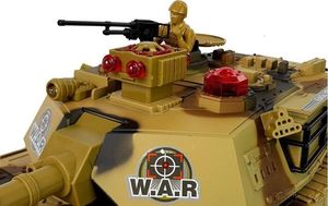 Lean Sport Duży Czołg Zdalnie Sterowany R/C 2.4 Ghz Światła Odgłosy Strzelania Żółty 4