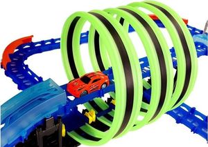 Lean Sport Tor samochodowy świecący w ciemności  z pętlami i autkiem zdalnie sterowanym  (7052) 3