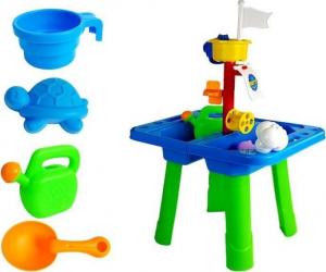 Lean Sport Stolik piaskownica foremki do piasku łopatki konewka 3