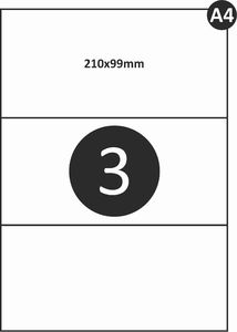 MD Labels Etykiety naklejki samoprzylepne 210x99mm na arkuszu A4 100 ark 4
