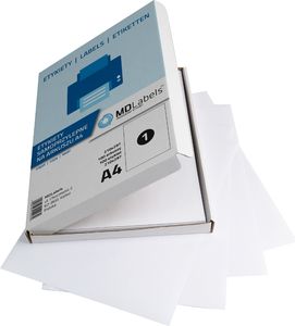 MD Labels Papier samoprzylepne 210x297mm 100ark A4 mat 4