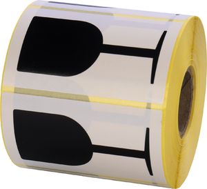 MD Labels Naklejki Etykiety Ostrzegawcze OSTROŻNIE SZKŁO KIELISZEK 1000szt 2