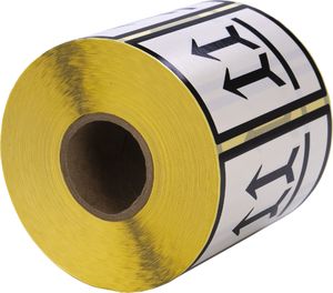 MD Labels Naklejki Etykiety Ostrzegawcze OSTROŻNIE GÓRA STRZAŁKI 1000szt 4