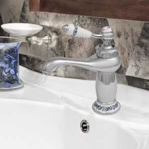 Bateria umywalkowa YokaHome Retro stojąca chrom 2