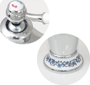 Bateria umywalkowa YokaHome Retro stojąca chrom 4