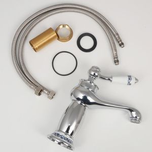 Bateria umywalkowa YokaHome Retro stojąca chrom 6