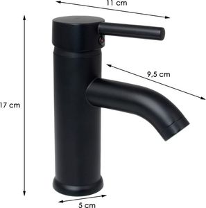 Bateria umywalkowa YokaHome stojąca czarny 3