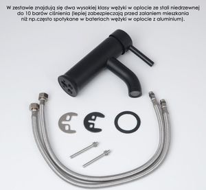 Bateria umywalkowa YokaHome stojąca czarny 6