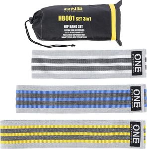 One Fitness Hip Band HB001 Set różne poziomy oporu w zestawie wielokolorowy 3 szt. 2