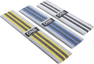 One Fitness Hip Band HB001 Set różne poziomy oporu w zestawie wielokolorowy 3 szt. 3