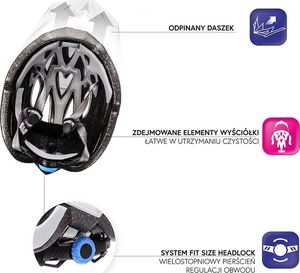 Meteor KASK ROWEROWY METEOR SHIMMER white IN MOLD S (52-56 cm) 11