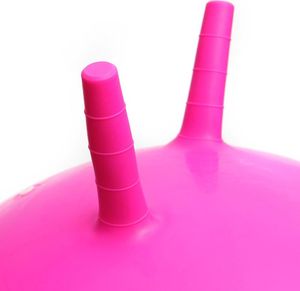 Meteor PIŁKA SKACZĄCA METEOR 65 cm Z ROGAMI różowa 2