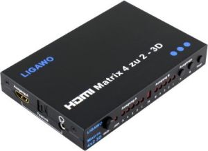 Ligawo Splitter HDMI 2x4, 3D, czarny - 6518720 1