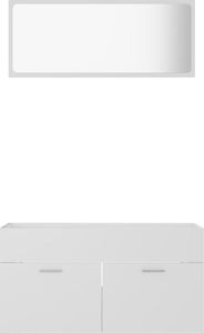 vidaXL 2-częściowy zestaw mebli łazienkowych, biały, płyta wiórowa 5
